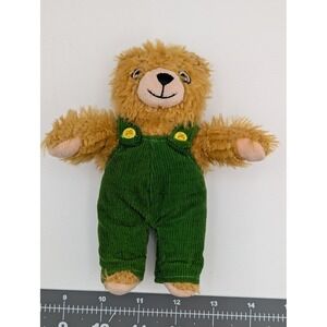 Yottoy Corduroy Bear Plush Brown Green Overalls 6 Inch Small Teddy 2011